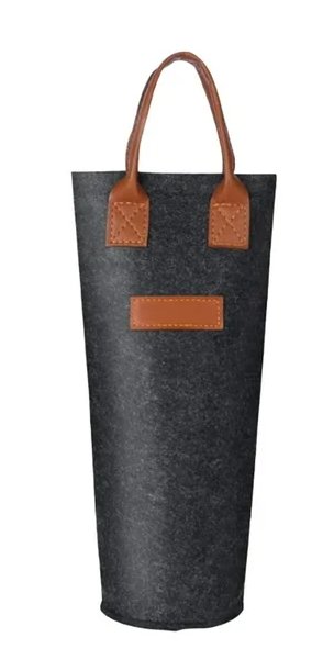 Bolsa Porta vino botella con asa (negro) portavino