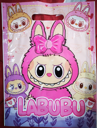 Bolsas con asa Labubu (diseños variados) (pack 10)