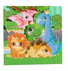 Servilletas dinosaurios kids  (pack 10) imagenes referenciales
