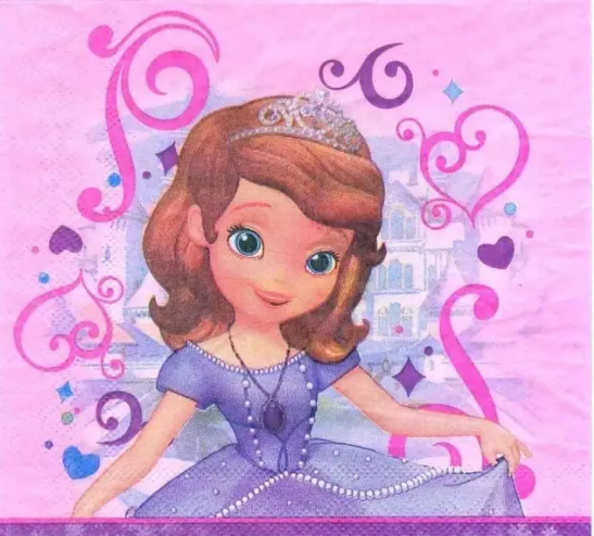 Servilletas Princesa Sofia disney (pack 10) diseños variados