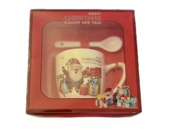 Box Merry Xmas taza y cuchara (mini) Navidad (diseños variados)