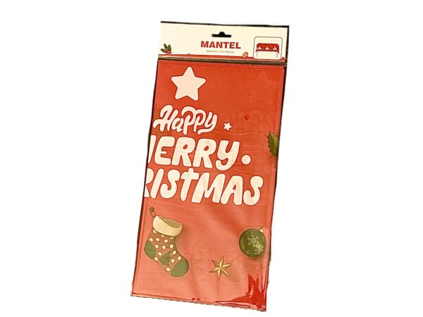 Mantel Happy Merry Christmas (rojo) Xmas - Navidad