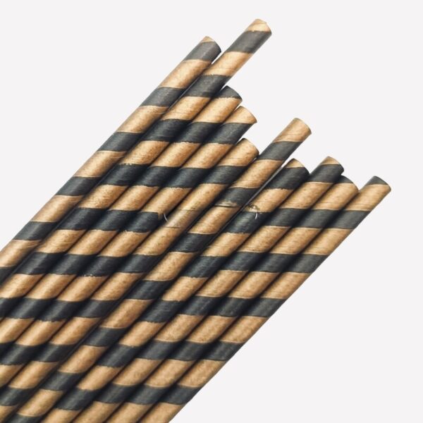 Cañitas negro y mostaza (pack 25)