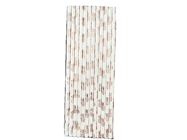 Cañitas piña rose gold (pack 25)