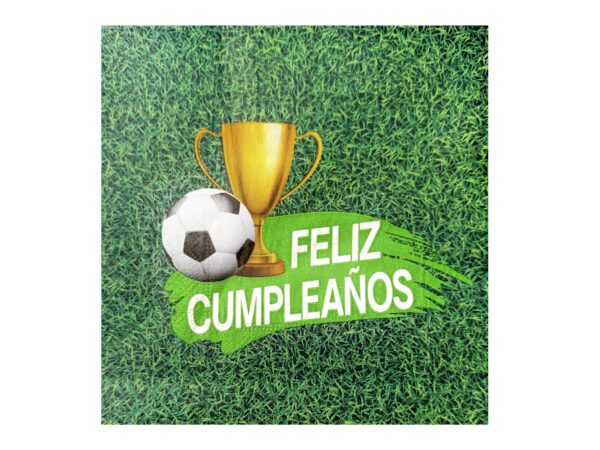 Servilletas Feliz Cumpleaños futbol (pack 12)