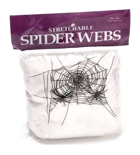 Telaraña estirable con dos arañas halloween