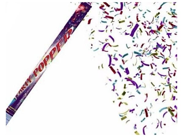 Lanza confeti metalico 60cm (bombarda) popper