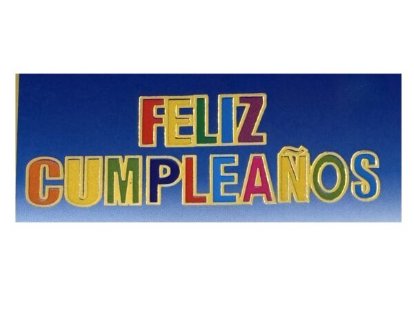 Banderin Feliz Cumpleaños (multicolor y gold)