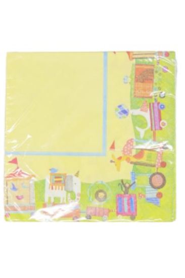 Servilletas tren animalitos (pack 16)