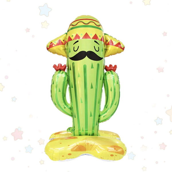 Globo cactus con bigote (inflado) (128cm alto x 74cm ancho)