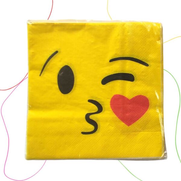 Servilletas Emoji (pack 10) (diseños variados) emoticons