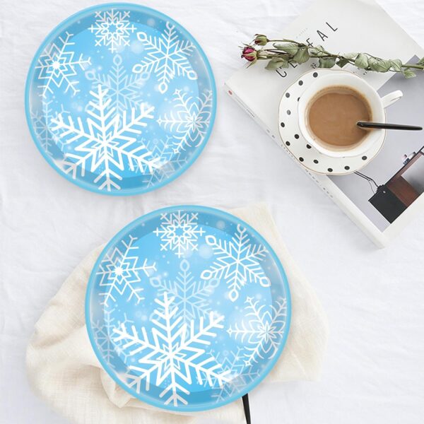 Platos copo de nieve frozen (pack 8)