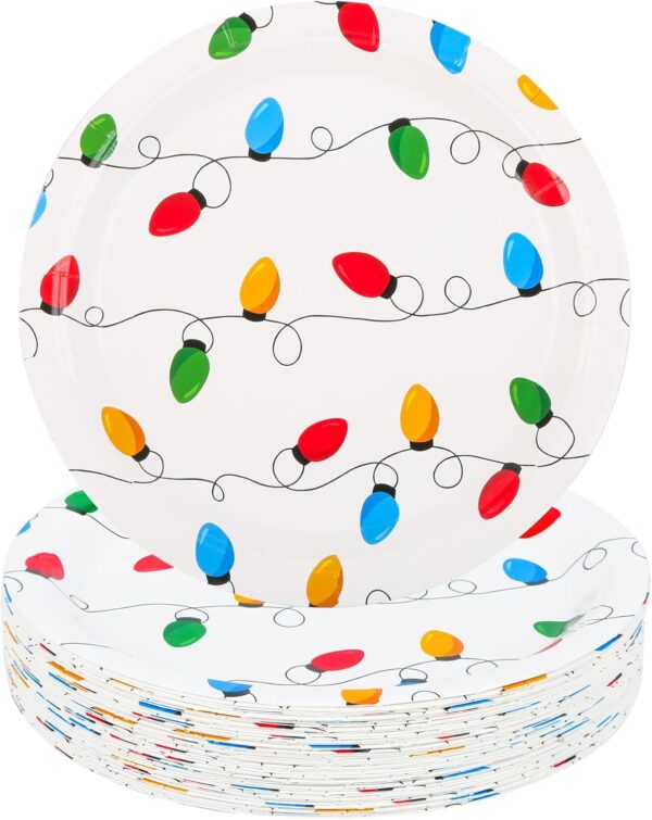 Platos Luces de Navidad (pack 6) Xmas