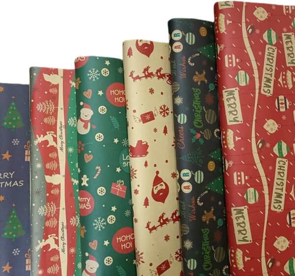 Papel de regalo Kraft Navidad (variado)