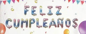 Blister Globos letras Feliz Cumpleaños (tricolor)