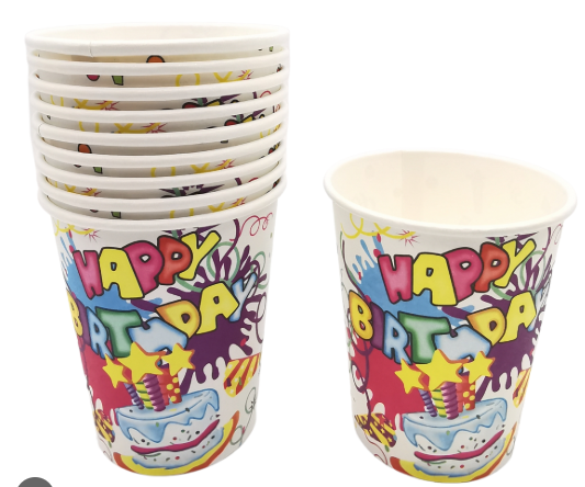 Vasos Happy Birthday (pack 10) cool