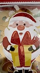 Banderin Feliz Navidad glitter (modelos variados) xmas