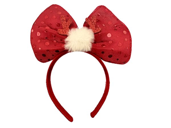 Vincha roja glitter (Navidad, xmas)