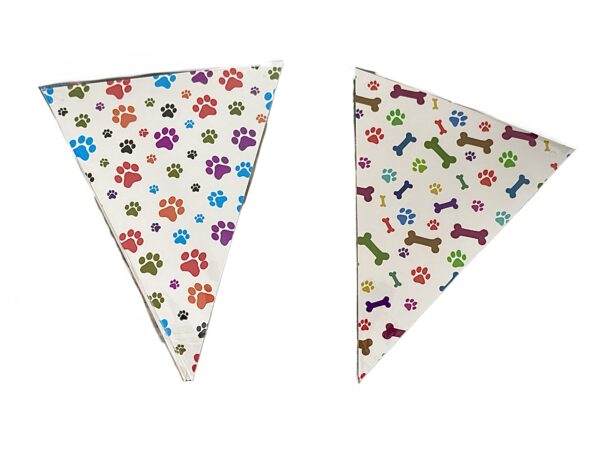 Banderin Patitas o huesos (blancos variados) mascotas