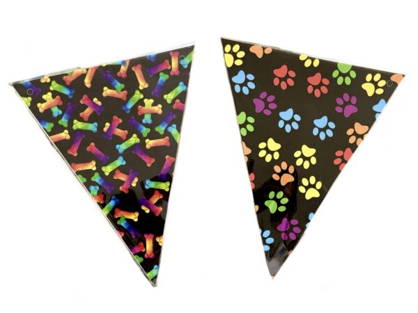 Banderin Patitas o huesos (negros variados) mascotas