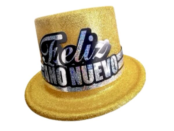 Sombrero feliz año nuevo (dorado)