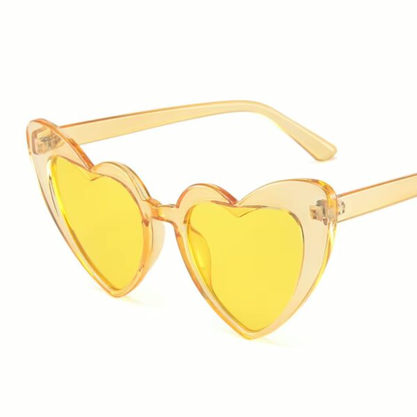 Lentes corazon amarillo (hora loca)