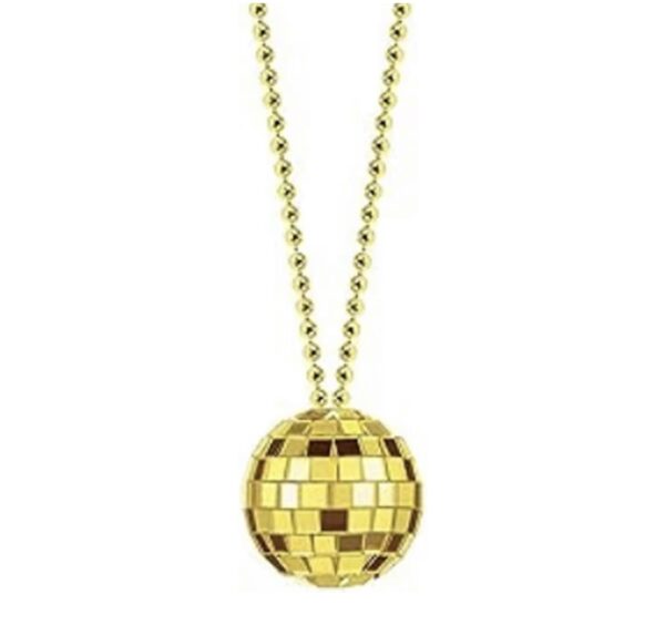 Collar disco bola gold party