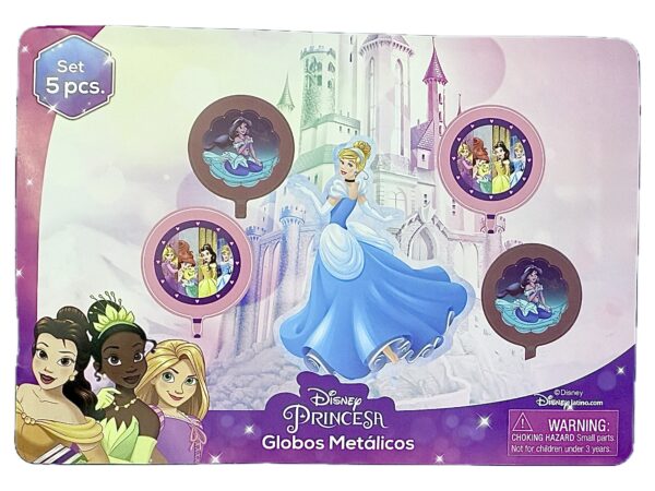 Pack 5 globos la Cenicienta mas princesas (helio)