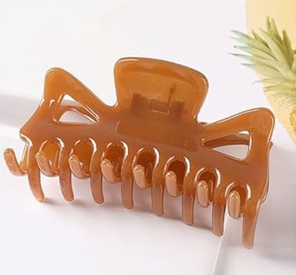 Gancho color caramelo mate para cabello clip (grande)