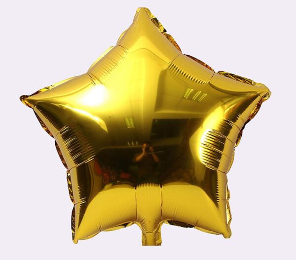 Globo estrella dorada 18" metalico (con helio)
