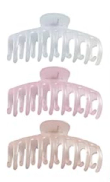 Gancho para cabello clip (grande) (colores variados: rosa, aqua, blanco, piel)