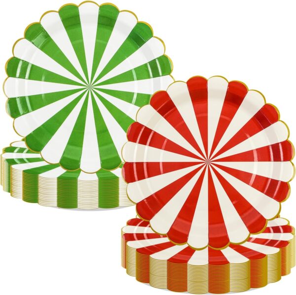 Platos Candy Red (pack 5) Navidad (rojo)