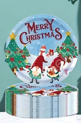 Platos Merry Christmas (pack 10)