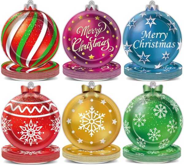 Platos Luces Xmas (pack 5) Navidad (un diseño por pack)