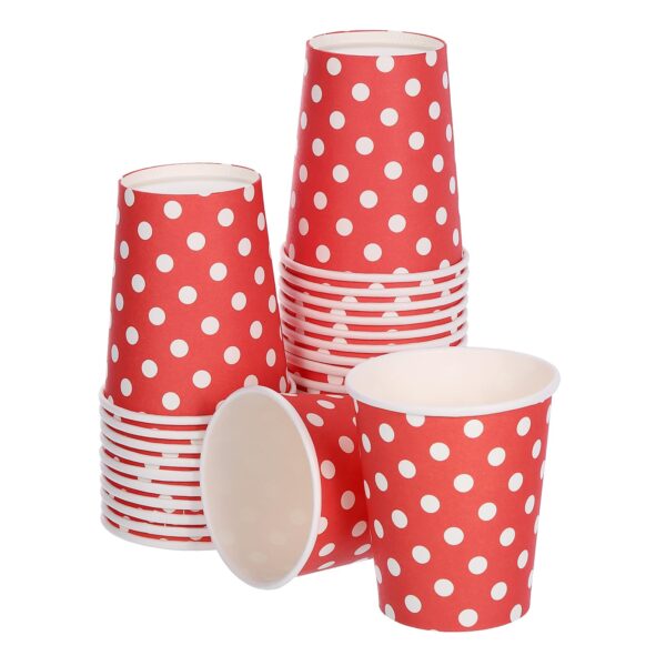 Vasos rojos de puntos (pack 10)