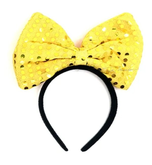 Vincha Minnie glitter gold