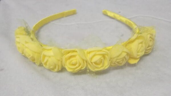 Vincha flores amarillas led