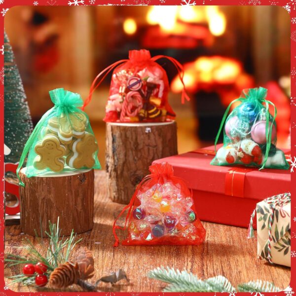 Bolsas de organza verdes 12cm x 9cm (pack 10)