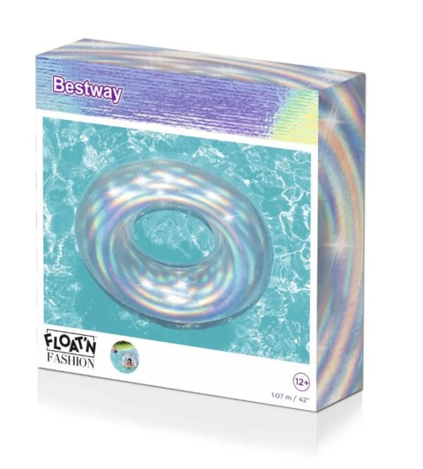 Flotador anillo iridiscente 107cm inflable