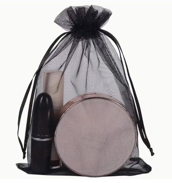 Bolsa organza negra 12cm x 9cm (pack 10)