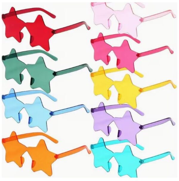 Lentes estrella (colores variados al azar) (hora loca) x1