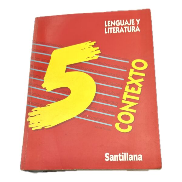 Libro Contexto 5, lenguaje y literatura - Santillana - muy antiguo - leido (remate)
