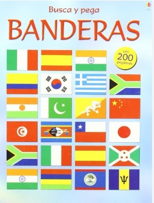 Libro Busca y pega Banderas (con 200 stickers)