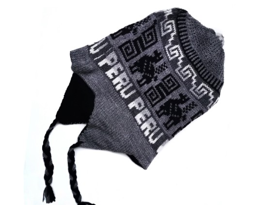 Chullo peruanisimo lana reversible (colores variados) (17cm ancho x 20cm largo aprox)