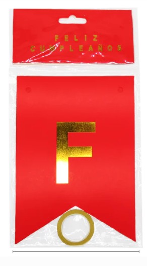 Banderin Feliz Cumpleaños (rojo)