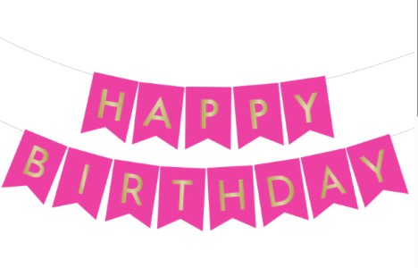 Banderin Happy Birthday (fucsia)