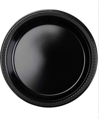 Platos negros oleo 17cm (pack 10)
