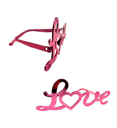 Lentes Love metalicos (colores variados) X1