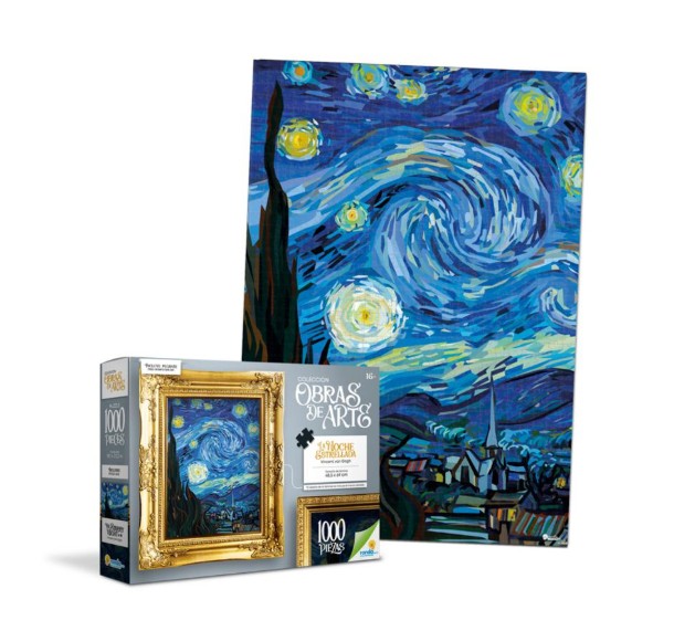 Rompecabezas Ronda Obras De Arte La Noche Estrellada 1000 Piezas Van Gogh