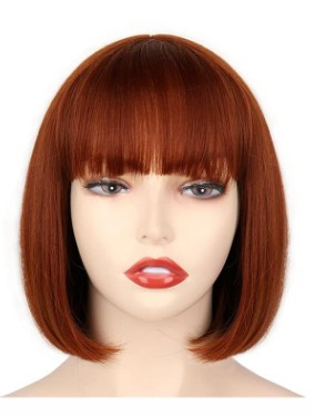 Peluca corta disfraz roja castaña (chucky)